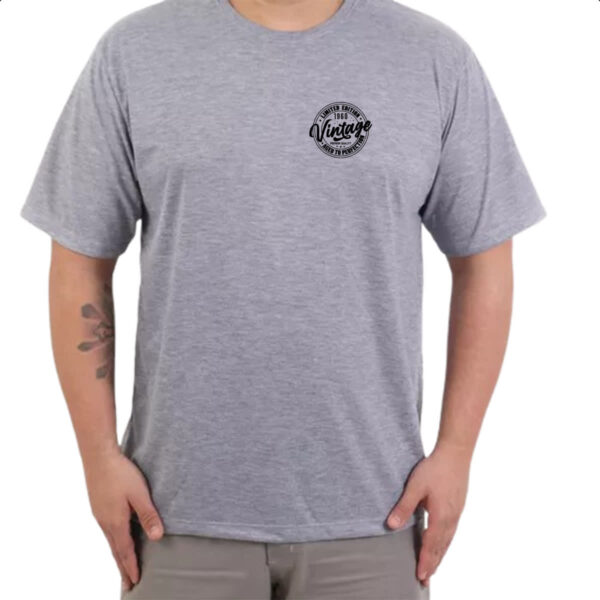 Camiseta Cinza Brasao Limited Edition Vintage 1960 - Imagem 3