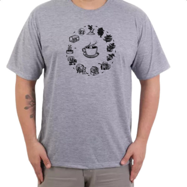 Camiseta Cinza Ciclo do Cafe - Imagem 3