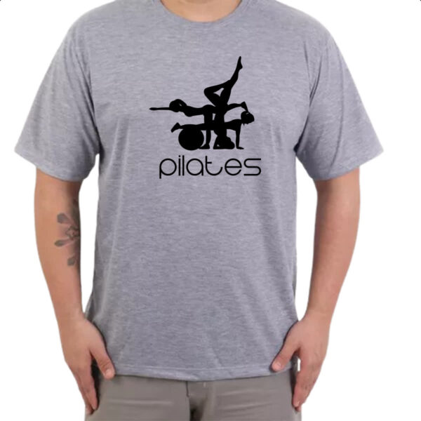 Camiseta Cinza Academia fitnes pilates - Imagem 3