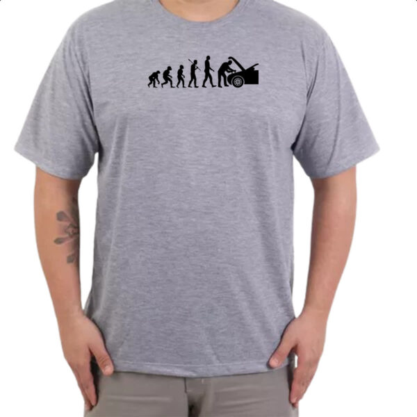 Camiseta Cinza Evolucao mecanico - Imagem 3