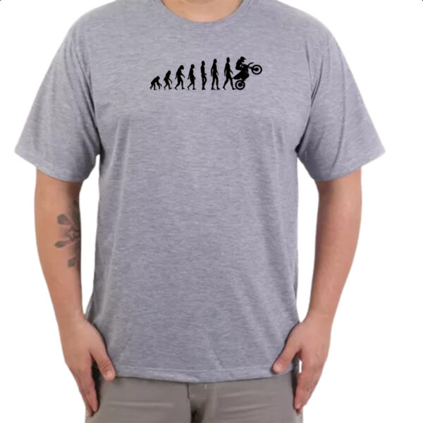 Camiseta Cinza Evolucao motocross - Imagem 3