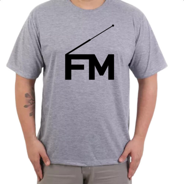 Camiseta Cinza FM Frequencia Modulada - Imagem 3