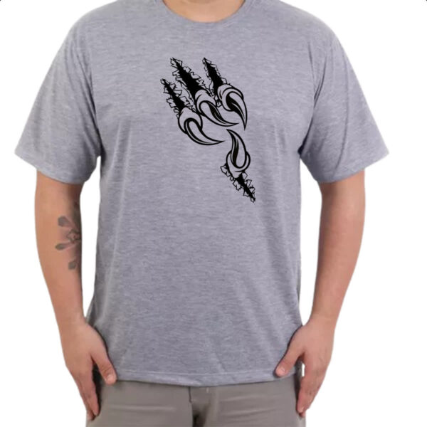 Camiseta Cinza Garras de aguia rasgando - Imagem 3