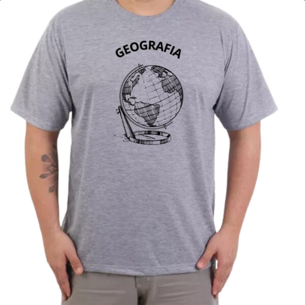 Camiseta Cinza Geografia Globo - Imagem 3