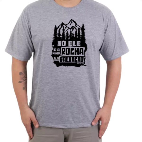 Camiseta Cinza Gospel Salmos 62.2 - Imagem 3