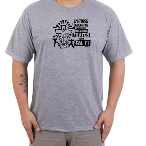 Camiseta Cinza Gospel Salmos 87.7 - Imagem 3