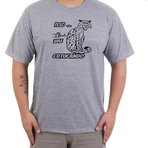 Camiseta Cinza Isso vai cutucando - Imagem 3