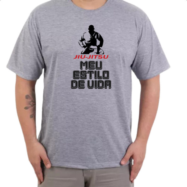 Camiseta Cinza Jiu-Jitsu estilo de vida - Imagem 3