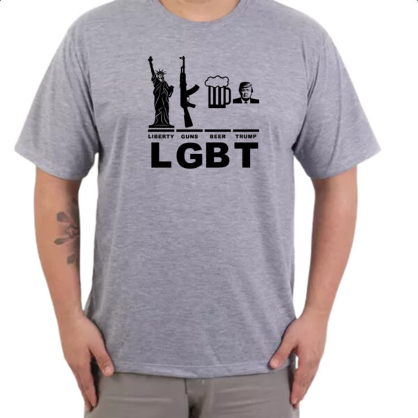 Camiseta Cinza LGBT - American Parody - Imagem 3