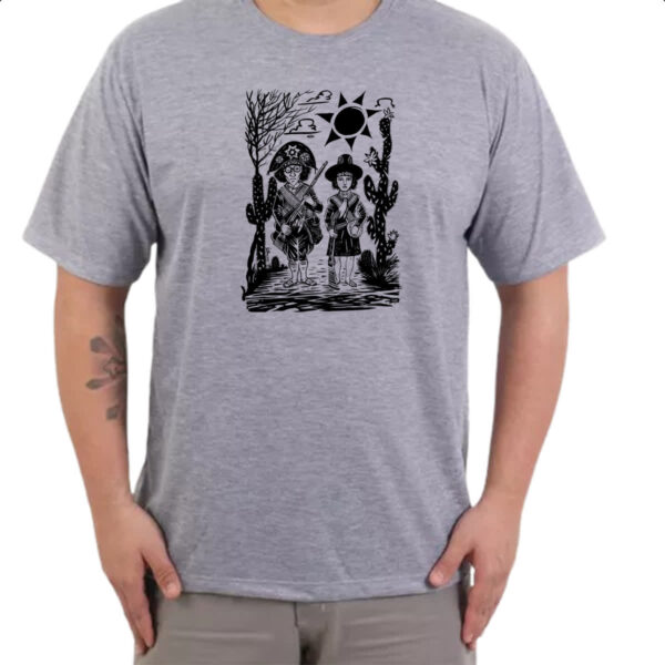 Camiseta Cinza Lampiao e Maria Bonita 01 - Imagem 3