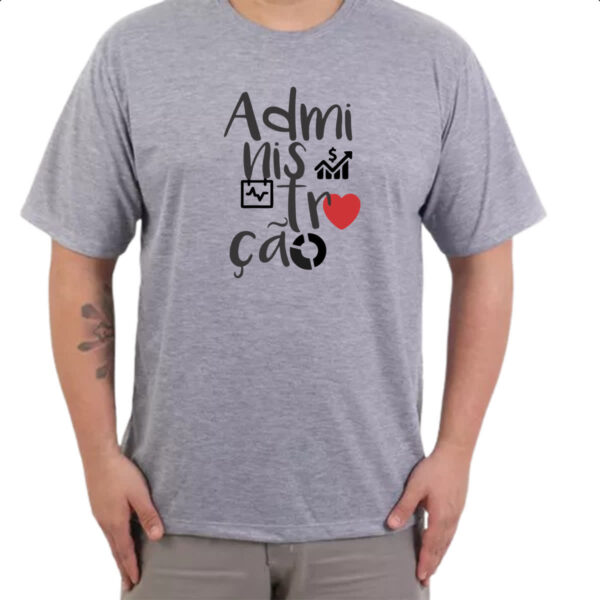 Camiseta Cinza Administracao - 2 - Imagem 3