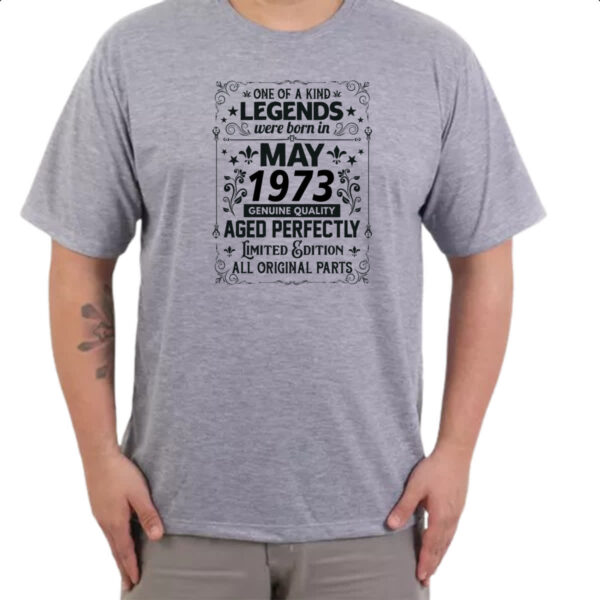 Camiseta Cinza Legends Were Born MAI-1973 - Imagem 3
