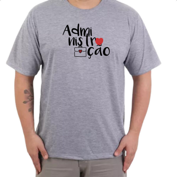 Camiseta Cinza Administracao - 3 - Imagem 3