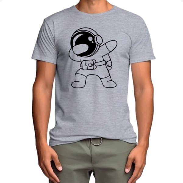 Camiseta Cinza Astronauta dab - Imagem 4