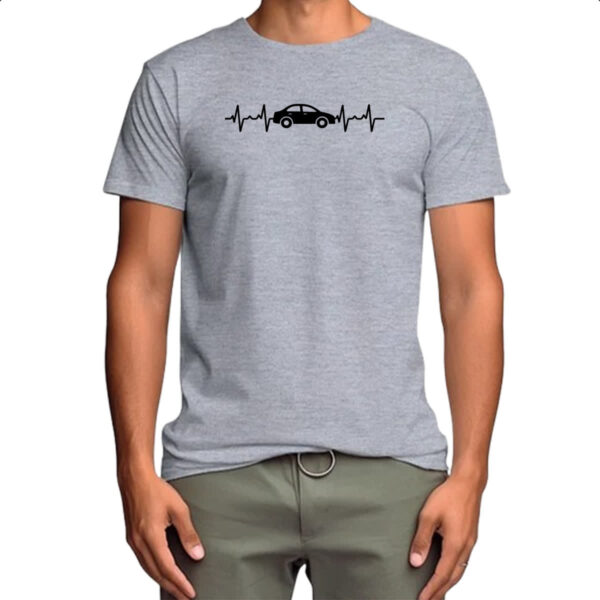 Camiseta Cinza Batimento cardiaco carro - Imagem 4