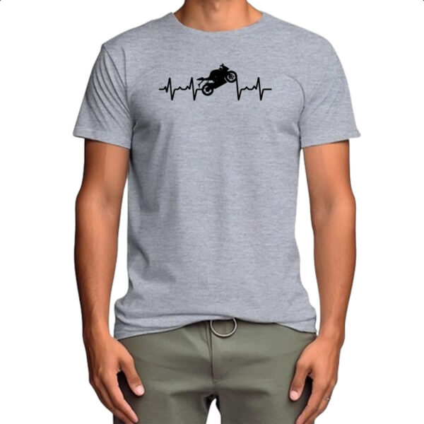 Camiseta Cinza Batimento cardiaco moto - Imagem 4