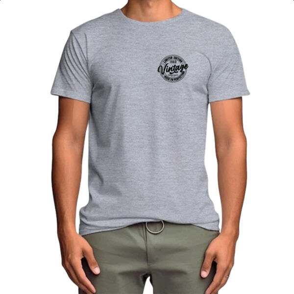 Camiseta Cinza Brasao Limited Edition Vintage 1960 - Imagem 4