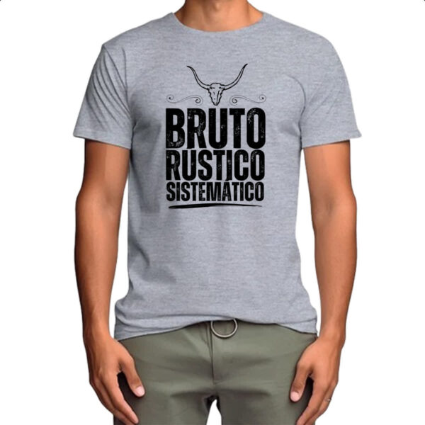 Camiseta Cinza Bruto Rustico Sistematico - Imagem 4