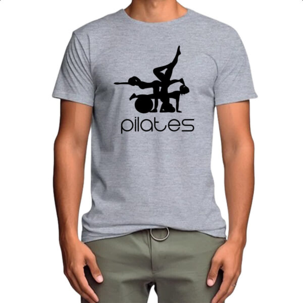 Camiseta Cinza Academia fitnes pilates - Imagem 4