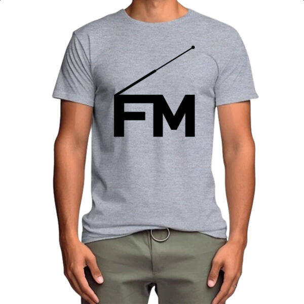 Camiseta Cinza FM Frequencia Modulada - Imagem 4