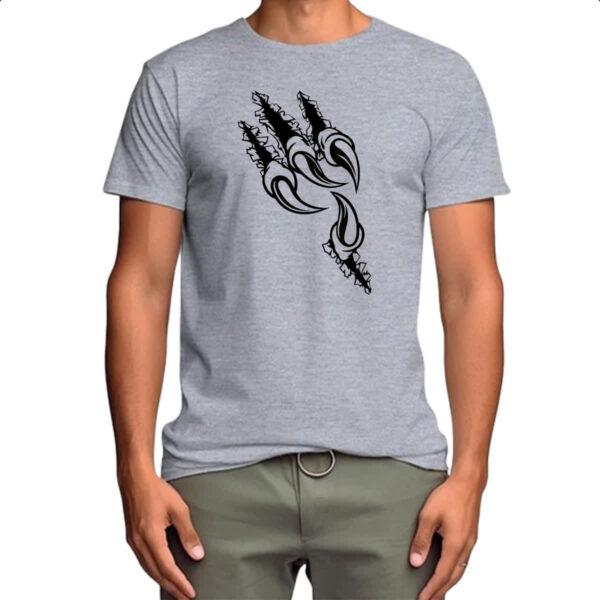 Camiseta Cinza Garras de aguia rasgando - Imagem 4