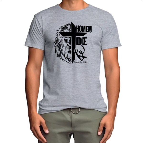 Camiseta Cinza Gospel 1 Corintios 16.13 - Imagem 4