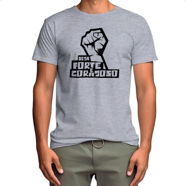 Camiseta Cinza Gospel Josue 1.9 - Imagem 4