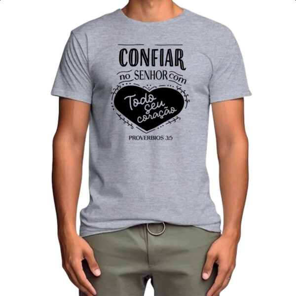 Camiseta Cinza Gospel Proverbios 3.6 - Imagem 4