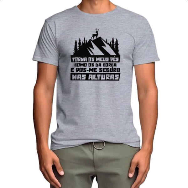 Camiseta Cinza Gospel Salmos 18.33.34 - Imagem 4