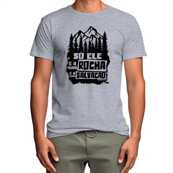 Camiseta Cinza Gospel Salmos 62.2 - Imagem 4