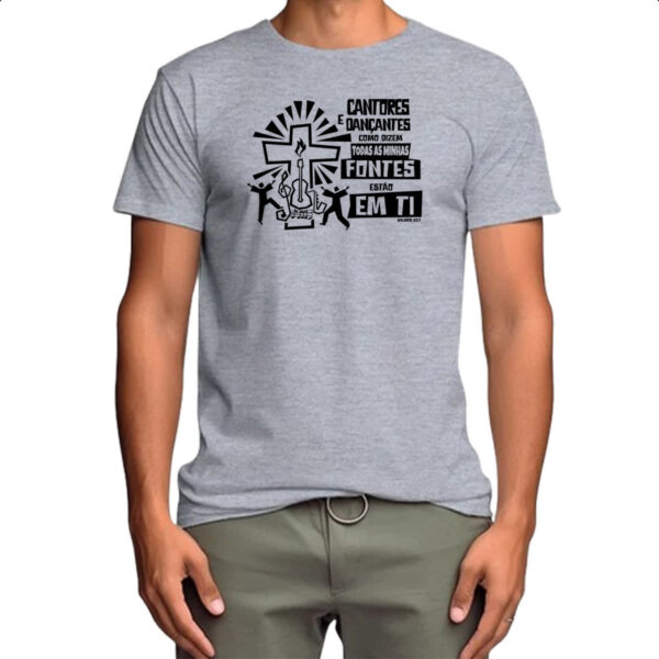 Camiseta Cinza Gospel Salmos 87.7 - Imagem 4