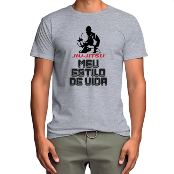Camiseta Cinza Jiu-Jitsu estilo de vida - Imagem 4