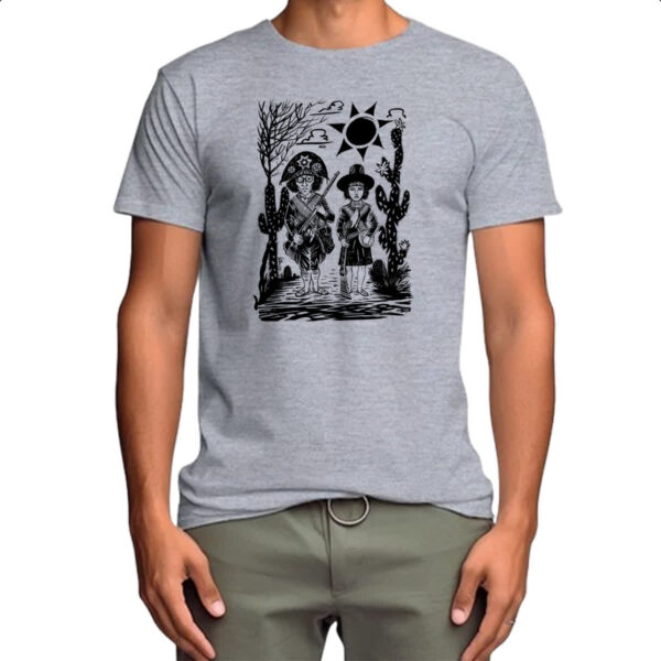 Camiseta Cinza Lampiao e Maria Bonita 01 - Imagem 4