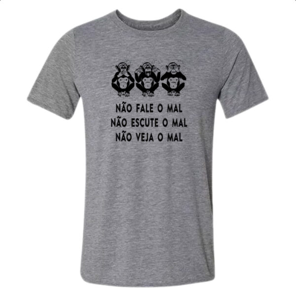 Camiseta Cinza 3 macacos sabios