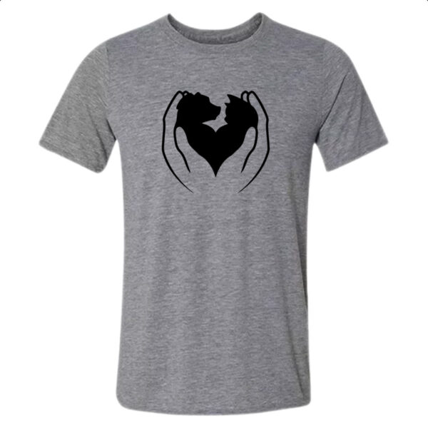 Camiseta Cinza Adocao Pet carinho