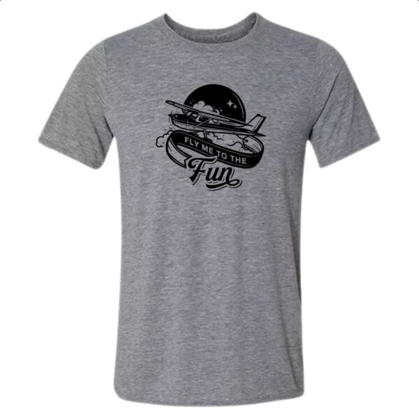 Camiseta Cinza Aviao fly me to the fun