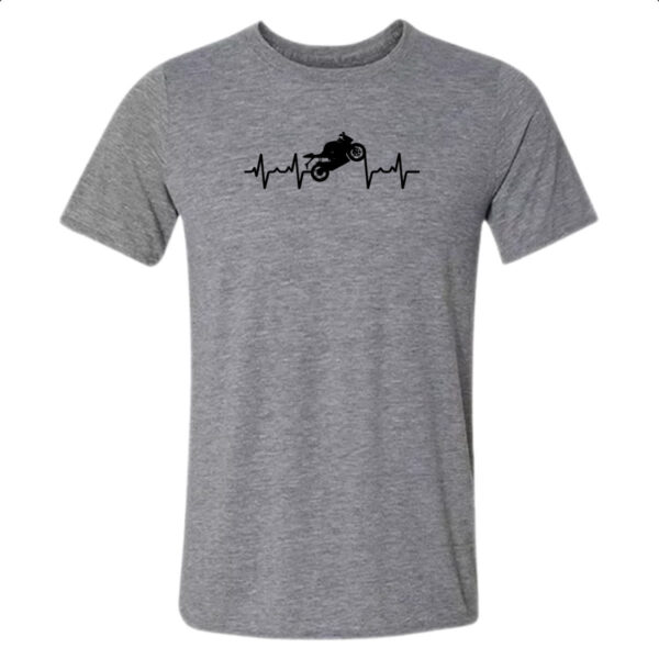 Camiseta Cinza Batimento cardiaco moto