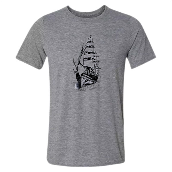 Camiseta Cinza Caravela desenhada a lapis