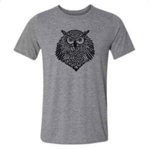 Camiseta Cinza Coruja tribal