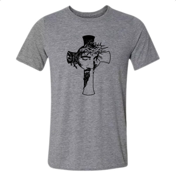 Camiseta Cinza Cruz - Jesus