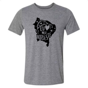 Camiseta Cinza Eu amo meu nordeste