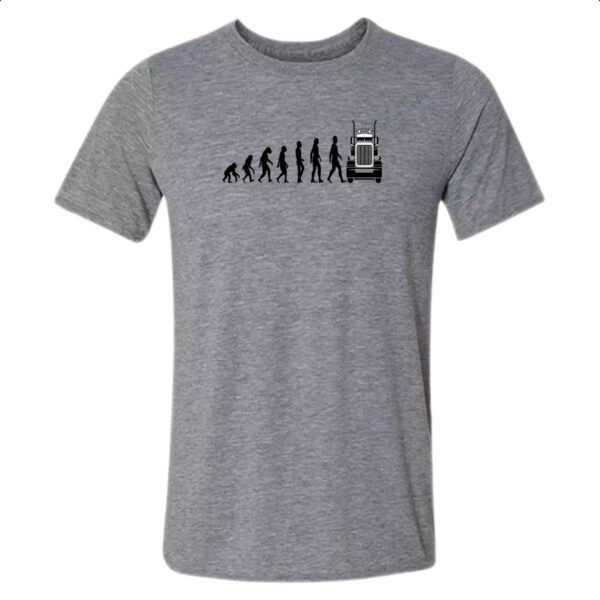 Camiseta Cinza Evolucao Caminhoneiro
