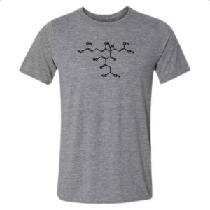 Camiseta Cinza Formula quimica da cerveja
