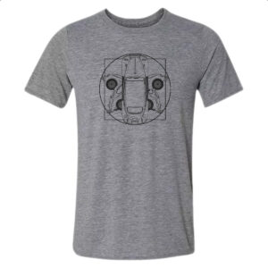 Camiseta Cinza Fusca Vitruviano Da Vinci