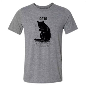 Camiseta Cinza Gato explicacao