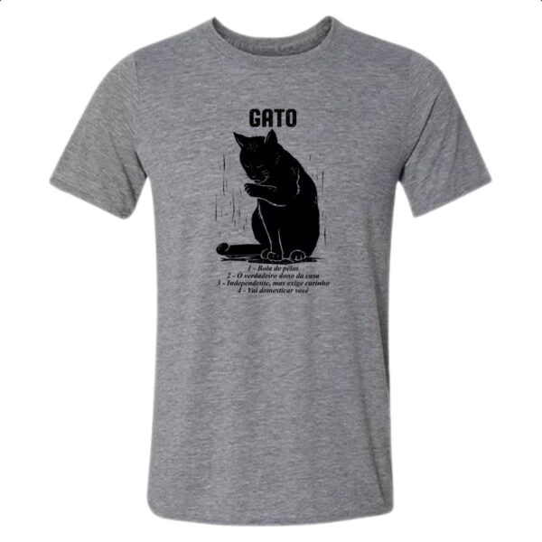 Camiseta Cinza Gato explicacao