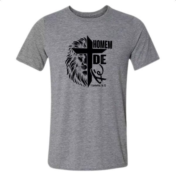 Camiseta Cinza Gospel 1 Corintios 16.13