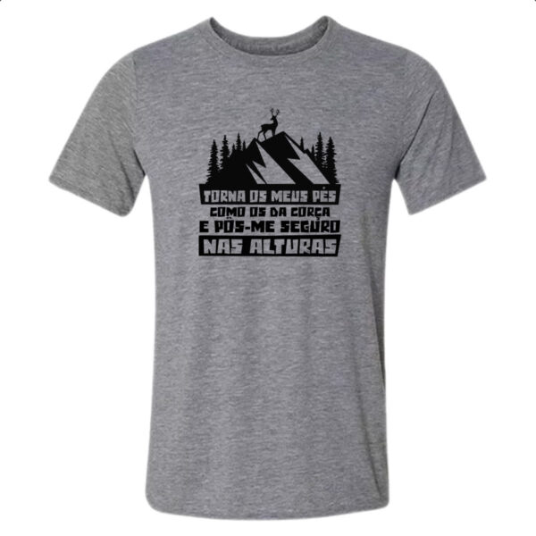 Camiseta Cinza Gospel Salmos 18.33.34