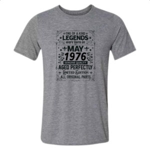 Camiseta Cinza Legends Were Born MAI-1976