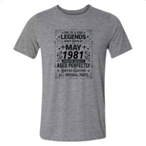 Camiseta Cinza Legends Were Born MAI-1981